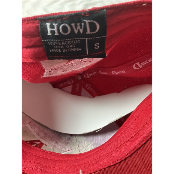 HowD Genuine Red Headwear Small Fitted Baseball Hat  Embroiled A Logo Cap NWT - Picture 8 of 10